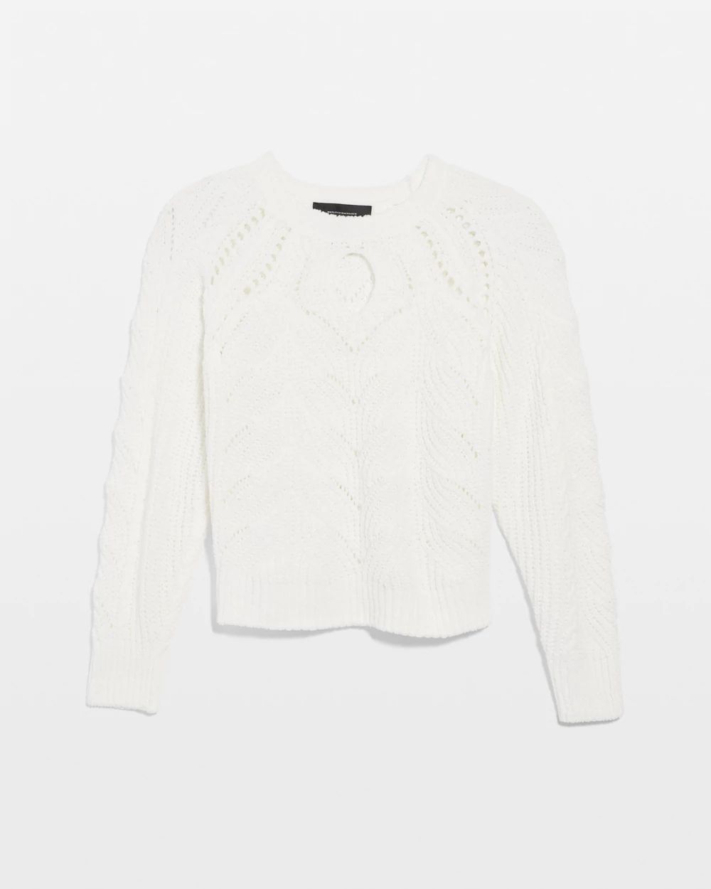 Chenille Cable Cutout Sweater